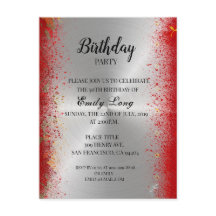 Elegant kinesisk krysantemum födelsedagsinbjudan