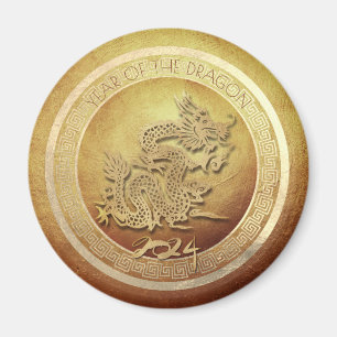 Elegant Kinesisk vietnamesisk nyårshandling 2024 Magnet