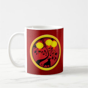 Elegant Kinesiska nyårsmönster Kaffemugg