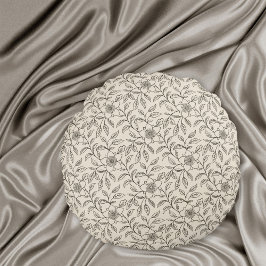 Elegant Kinesiskt blommönster Natural CC0443 Rund Kudde