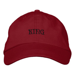 Elegant KING Namn Röd Färg Stilig-Mössa Broderad Keps