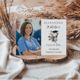 Elegant Kintsugi Floral Dental Graduation Party Meddelande