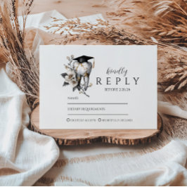 Elegant Kintsugi Floral Dental Graduation Party OSA Kort