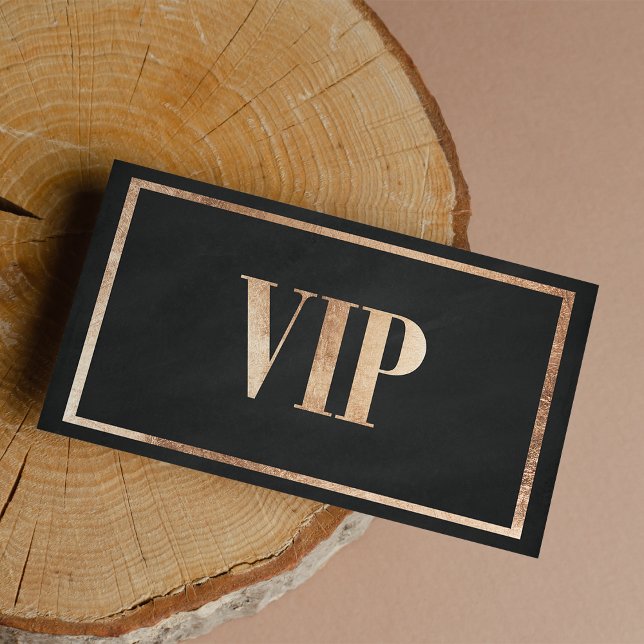 Elegant klack svart ro guld VIP-kortmedlem med klu Visitkort (Elegant chalk black rose gold VIP card club member)