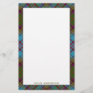 Elegant Klan Andersson Tartan Plaid Brevpapper