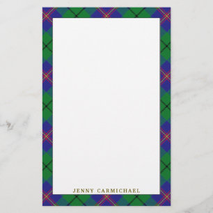 Elegant Klan Carmichael Tartan Play Brevpapper