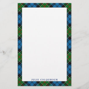 Elegant Klan Colquhoun Tartan Play Brevpapper