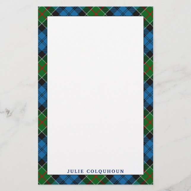 Elegant Klan Colquhoun Tartan Play Brevpapper (Framsida)