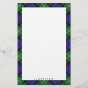 Elegant Klan Forbes Tartan Play Brevpapper