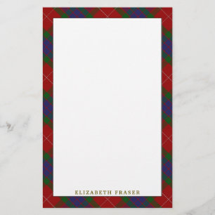 Elegant Klan Fraser Tartan Play Brevpapper