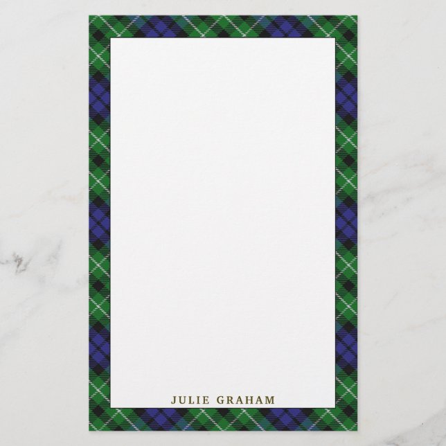 Elegant Klan Graham Tartan Play Brevpapper (Framsida)