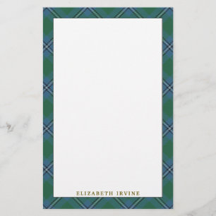Elegant Klan Irvine Irwin Tartan Play Brevpapper