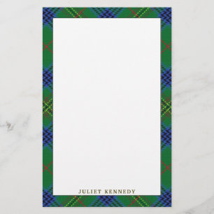 Elegant Klan Kennedy Tartan Play Brevpapper