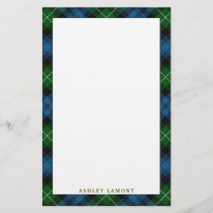 Elegant Klan Lamont Tartan Plaid Brevpapper