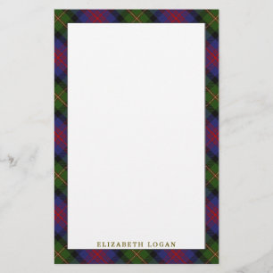 Elegant Klan Logan Tartan Plaid Brevpapper