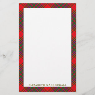 Elegant Klan MacDougall Tartan Play Brevpapper