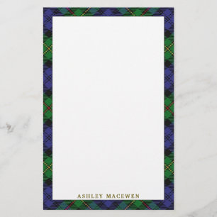 Elegant Klan MacEwen Tartan Play Brevpapper