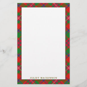 Elegant Klan MacKinnon Tartan Play Brevpapper