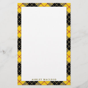 Elegant Klan MacLeod of Lewis Tartan Play Brevpapper