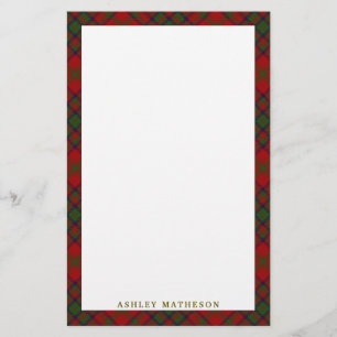 Elegant Klan Matheson Tartan Play Brevpapper