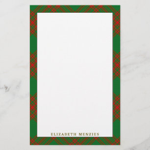 Elegant Klan Menzies Tartan Play Brevpapper