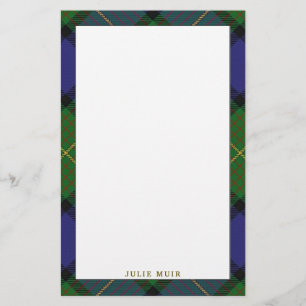Elegant Klan Muir Tartan Play Brevpapper