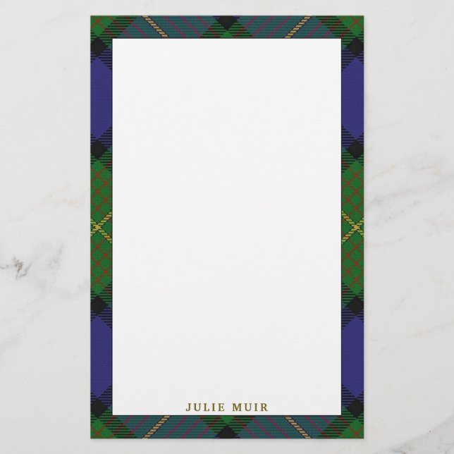 Elegant Klan Muir Tartan Play Brevpapper (Framsida)