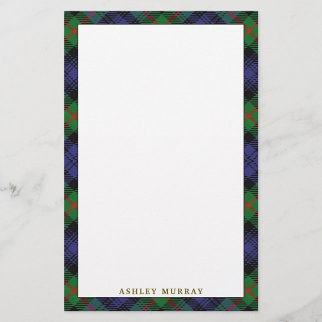 Elegant Klan Murray Tartan Play Brevpapper (Framsida)