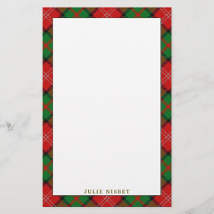 Elegant Klan Nisbet Tartan Play Brevpapper