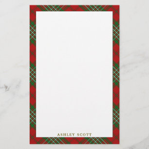 Elegant Klan Scott Tartan Plaid Brevpapper