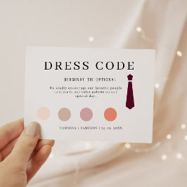 Elegant klänkkodskort för gäster, Canva-kläder  Tilläggskort