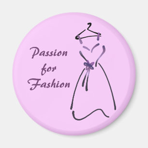 Elegant klänningdesign med anpassadeslogan magnet