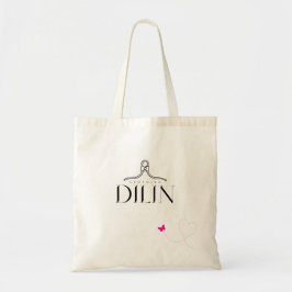 Elegant klänningslogotyp minimalistisk totebag tygkasse