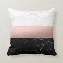 elegant klar svartvit marmor faux ro guld