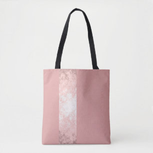 elegant klarsynt faux ro guld rosa rand tygkasse
