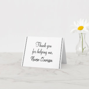 Elegant, Klassi "Tack för hjälpen"-kort Kort