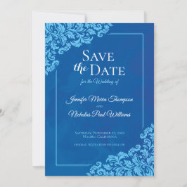 Elegant klassiker med blomsterornament för bröllop inbjudningar