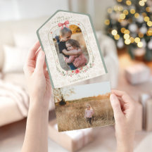 Elegant klassisk akvarell blomster jul foto