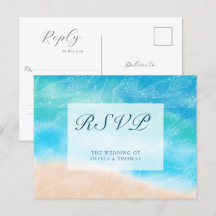 Elegant klassisk akvarell strand bröllopsmåltid RS