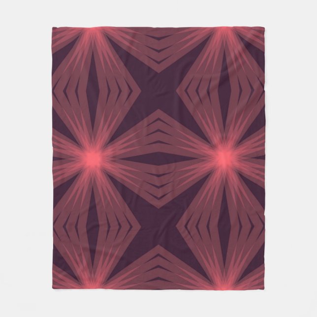 Elegant klassisk återtro-stil, geometrisk blomkons fleecefilt (Framsidan)