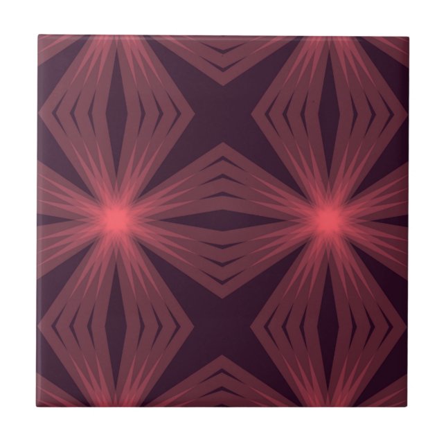 Elegant klassisk återtro-stil, geometrisk blomkons kakelplatta (Framsidan)