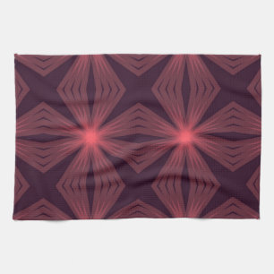 Elegant klassisk återtro-stil, geometrisk blomkons kökshandduk