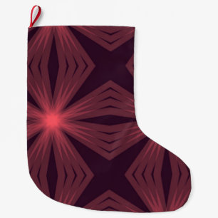 Elegant klassisk återtro-stil, geometrisk blomkons stor julstrumpa