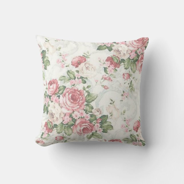 Elegant klassisk blomdesign | Kastkudde Kudde (Framsida)