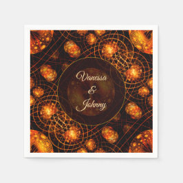 Elegant Klassisk Boho Modern Guld #901 Bröllop Pappersservett