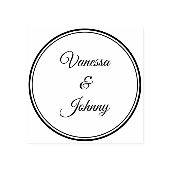 Elegant Klassisk Boho Modern Guld #901 Bröllop Stämpel (Tryck)