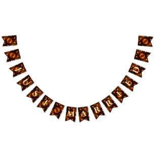 Elegant Klassisk Boho Modern Guld #901 Bröllop Vimplar