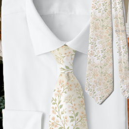 Elegant klassisk botanisk blommig mönster slips