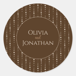 Elegant Klassisk Brons utsmyckad Kuvert Sigill Runt Klistermärke