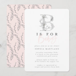 Elegant klassisk enkel baby shower-fest inbjudningar